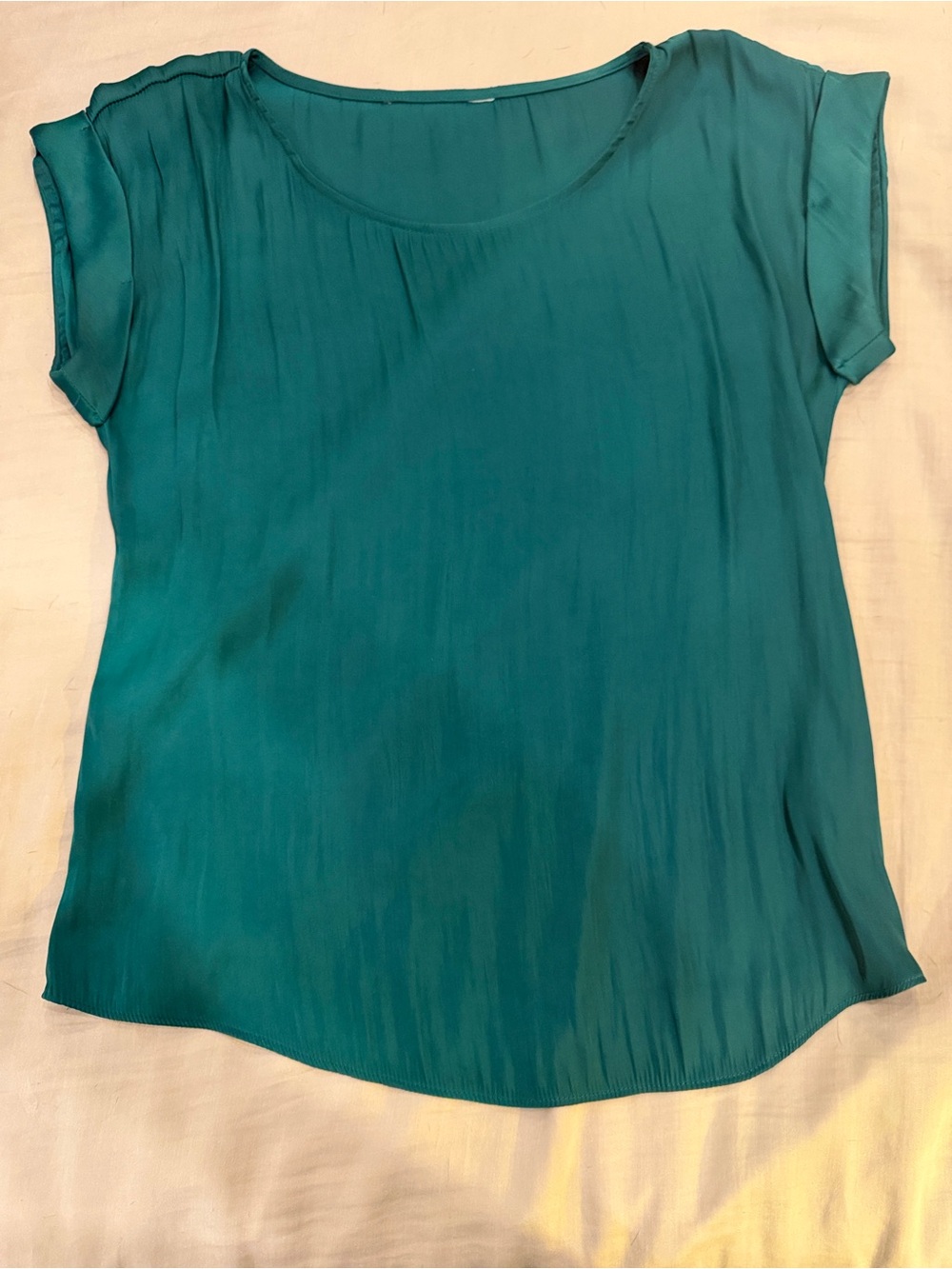 Teal Short Sleeve Women's Top